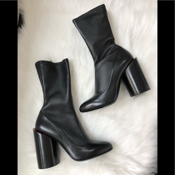 Givenchy Black Stretch Leather Runway Boots Size 38 - Picture 5 of 16